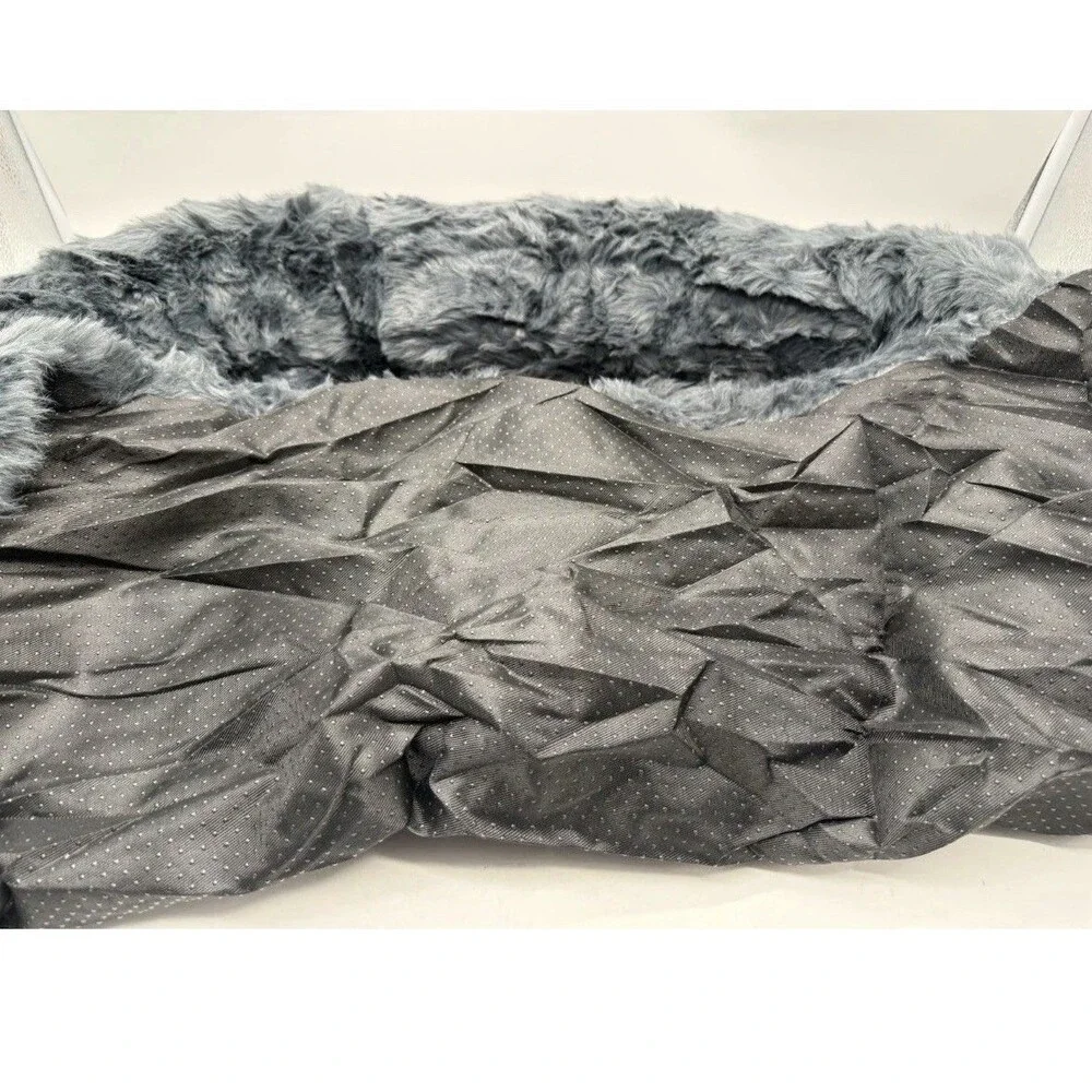 Pelsbarn Dog Bed for Couch Sofa w Non-Slip Oxford Bottom Large Gray 33 x 33 in